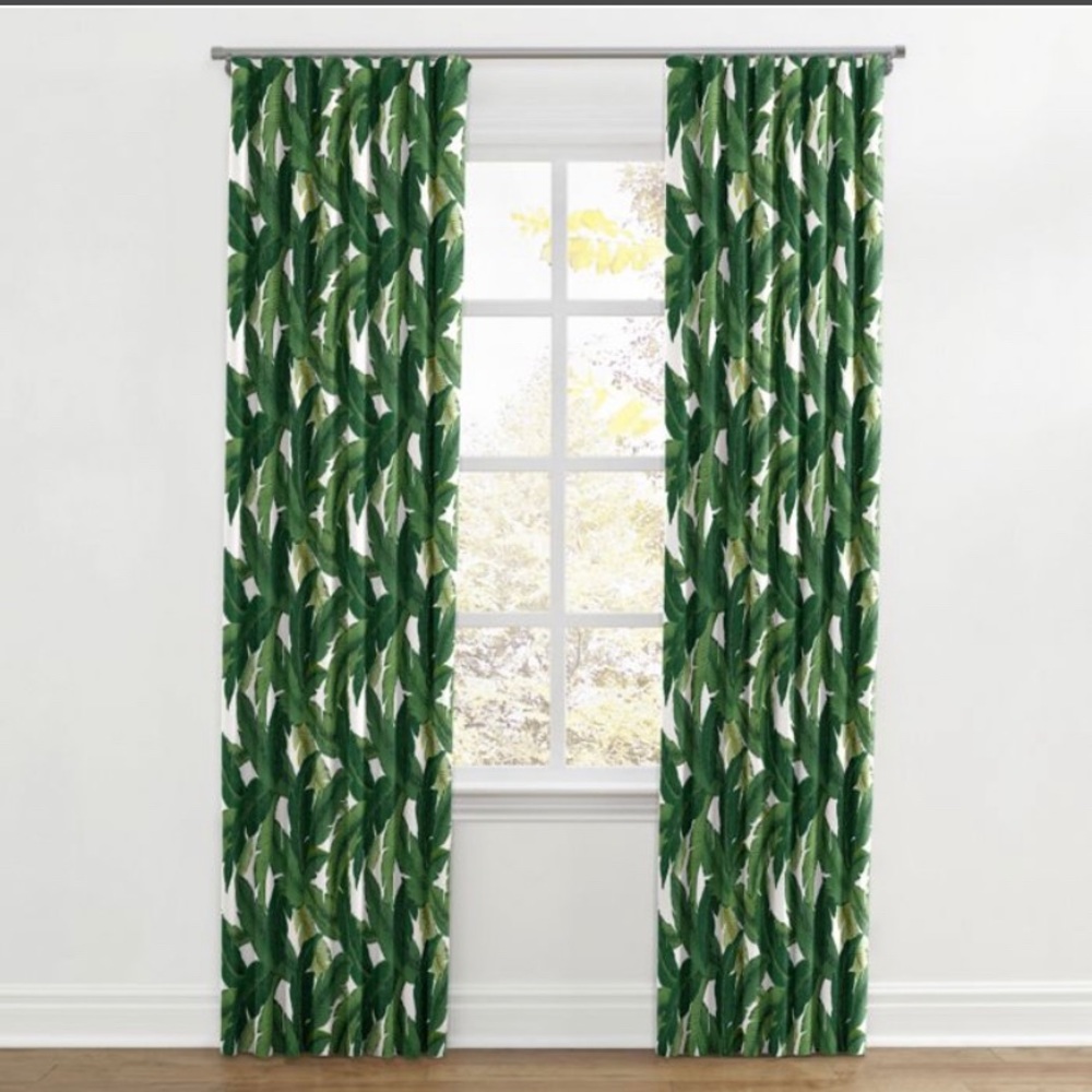 Custom”Be Leaf It” banana leaf curtains-Loom Decor